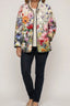 Women's quilted puffer jacket in wildflower watercolor print
