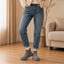 Women's fur lined slip on winter boots in grey