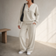 Women's Henley Top and Wide-Leg Pants Two-Piece Lounge Set