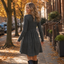 Women's High Waist Ribbed Knit A-Line Midi Dress