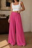 Women's High-Waisted Pleated Wide-Leg Pants