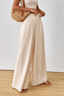 Women's High-Waisted Pleated Wide-Leg Pants in apricot
