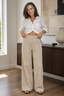 Women's High-Waisted Stretch Corduroy Wide-Leg Pants