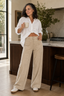Women's High-Waisted Stretch Corduroy Wide-Leg Pants