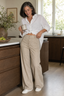Women's High-Waisted Stretch Corduroy Wide-Leg Pants