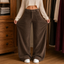 Women's High-Waisted Stretch Waist Wide-Leg Pull-On Pants with Pockets in coffee