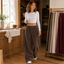 Women's High-Waisted Stretch Waist Wide-Leg Pull-On Pants with Pockets