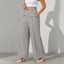 Women's High-Waisted Tailored Wide-Leg Dress Pants in light gray