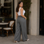 Women's High-Waisted Tailored Wide-Leg Dress Pants