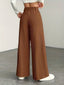 Women's High-Waisted Wide-Leg Pants with Flowing Fit