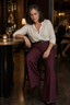 Women's High-Waisted Wide-Leg Pants with Matching Belt