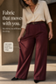 Women's High-Waisted Wide-Leg Pants with Matching Belt