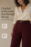 Women's High-Waisted Wide-Leg Pants with Matching Belt