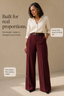 Women's High-Waisted Wide-Leg Pants with Matching Belt