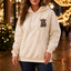 Women's Highland Cow Print Hoodie with Brushed Lining and Front Pocket