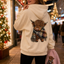 Women's Highland Cow Print Hoodie with Brushed Lining and Front Pocket