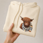 Women's Highland Cow Print Hoodie with Brushed Lining and Front Pocket