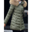 Women's hooded quilted longline winter parka in army green