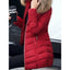 Fitted quilted parka shown from the side