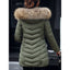 Army green parka shown from the back