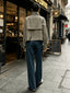 Back view of the houndstooth cropped jacket