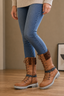 Women's knee high side zip winter boots in brown