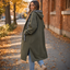Back view of the longline sweatshirt coat