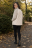 Back view of the patchwork puffer jacket
