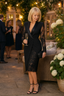 Women's Lace Sleeve Wrap Bodycon Cocktail Dress