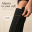 Adjustable calf fit of the lace-up boots