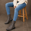 Women's Lace Up Side Zip Ankle Boots in gray