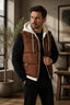 Puffer vest shown from the back
