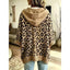 Women's Leopard Animal Print Hooded Pullover Sweater
