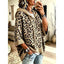 Women's Leopard Animal Print Hooded Pullover Sweater