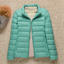 Women's lightweight packable puffer jacket in green