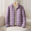 Women's lightweight quilted puffer jacket in lavender
