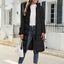 Women's long hooded puffer coat in black