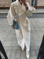 Women's longline tailored duster coat in white