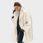 Women's longline wool blend overcoat in white