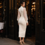 Women's Mock Neck Bodycon Midi Dress with Mesh Sleeves