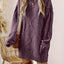 Women's Oversized Cable Knit Sweater Dress in purple