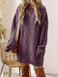 Women's Oversized Cable Knit Sweater Dress