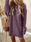 Women's Oversized Cable Knit Sweater Dress