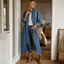 Women's Oversized Denim Look Button Front Shirt Dress