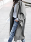 Women's oversized open front draped coat in grey