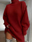 Women's Oversized Half Turtleneck Sweater Dress