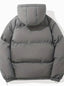 Women's oversized hooded puffer jacket in grey