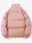 Women's oversized hooded puffer jacket in pink