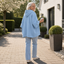 Women's Oversized Hooded Sweatshirt with Wide Half Sleeves