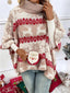 Women's Oversized Reindeer Turtleneck Christmas Sweater